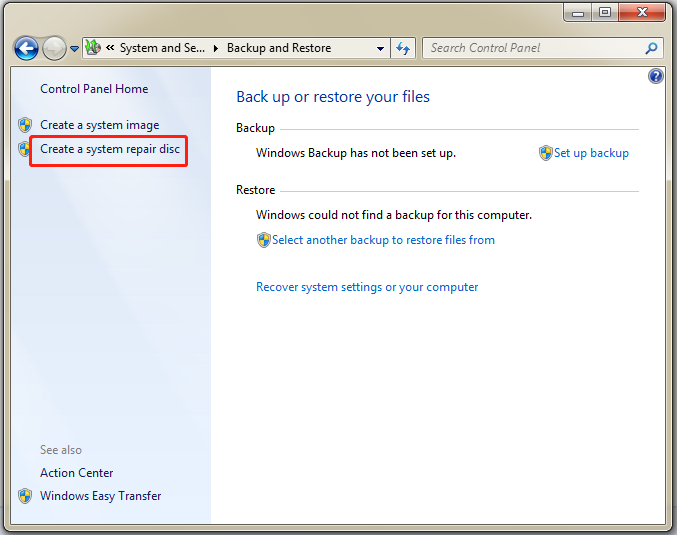 ¿Cómo crear un disco de reparación del sistema de Windows 7? ¡Aquí hay una guía!