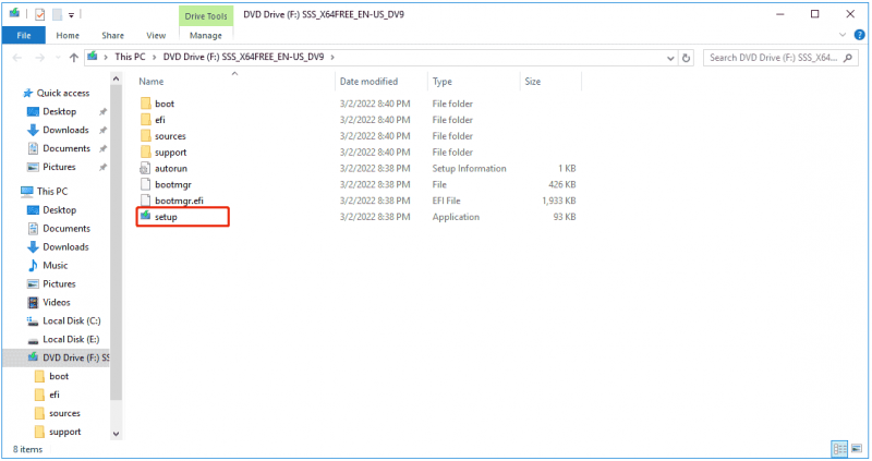   Windows Server-Setup-Datei