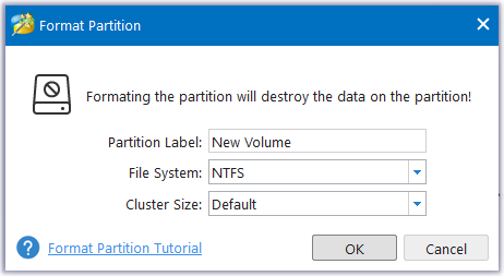   Formater la partition