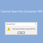 O que fazer se você não conseguir abrir o PDF no Word?