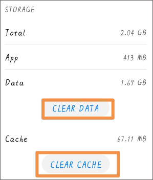 i-tap ang CLEAR DATA at CLEAR CACHE