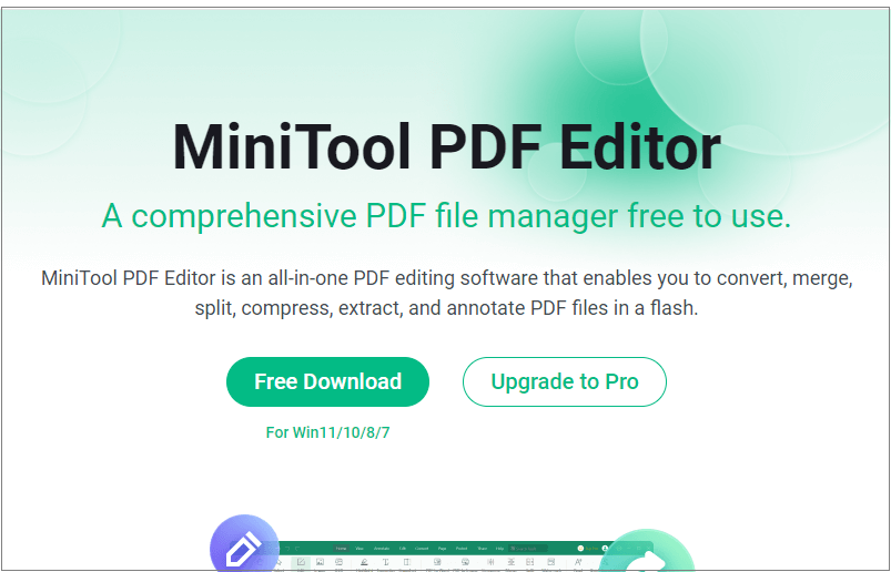 MiniTool PDF szerkesztő