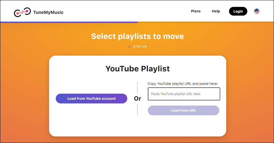 zkopírujte a vložte adresu URL seznamu videí YouTube