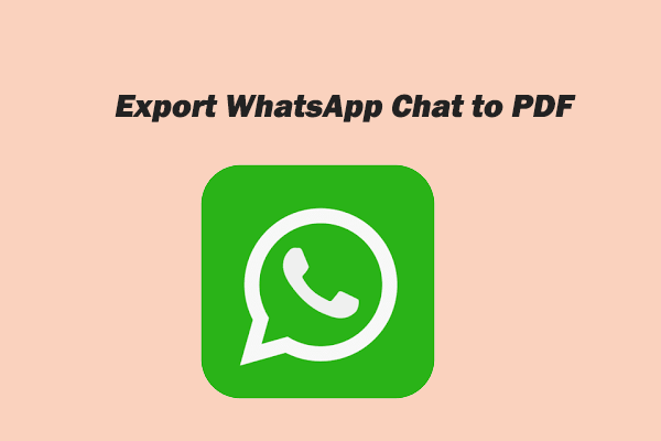 כיצד לייצא WhatsApp Chat ל-PDF עם מדריך מלא
