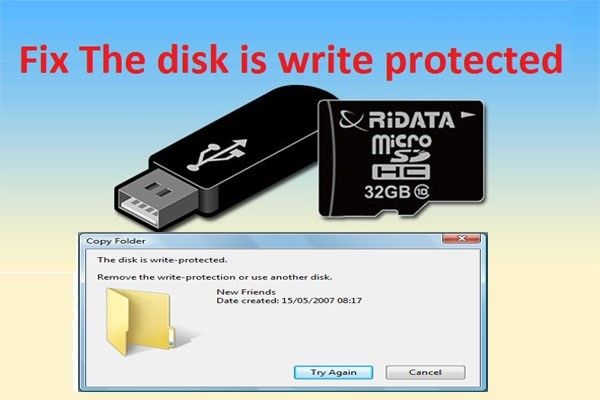 ¿El disco está protegido contra escritura? ¡Repara el USB desde Windows 10/8/7! [MiniTool Tips]