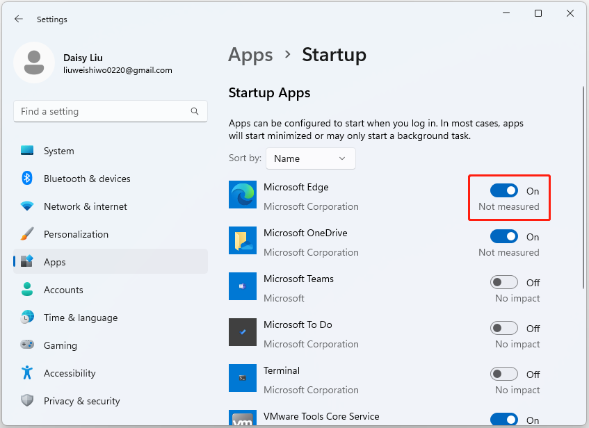 Deaktivieren Sie Start-Apps unter Windows 11 über die Einstellungen