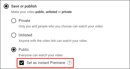 δημιουργήστε μια Instant Premiere στο YouTube