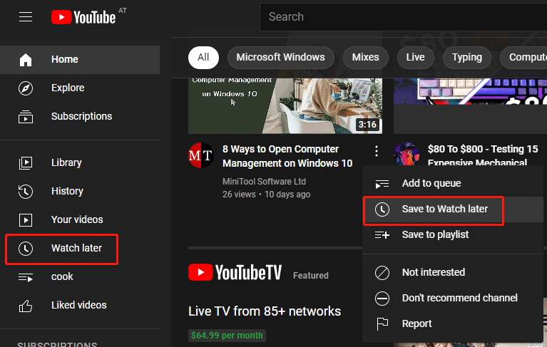 YouTube „Später ansehen“ funktioniert nicht! Hier sind einige der besten Lösungen