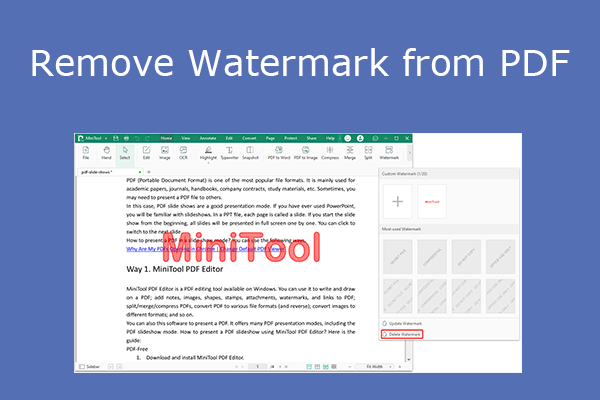 4 PDF-Wasserzeichen-Entferner, die Ihnen beim Entfernen von PDF-Wasserzeichen helfen