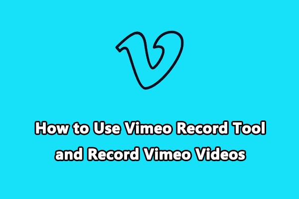 So verwenden Sie das Vimeo-Aufnahmetool und nehmen Vimeo-Videos auf