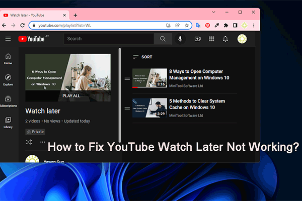 YouTube later bekijken werkt niet! Hier zijn enkele beste oplossingen