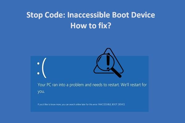 opravit nepřístupné miniatury chyb bootovacího zařízení