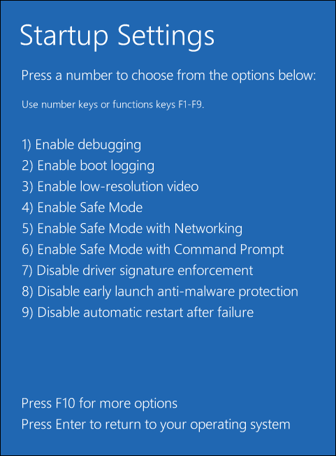 Naredbeni redak Sigurni način rada Windows 10