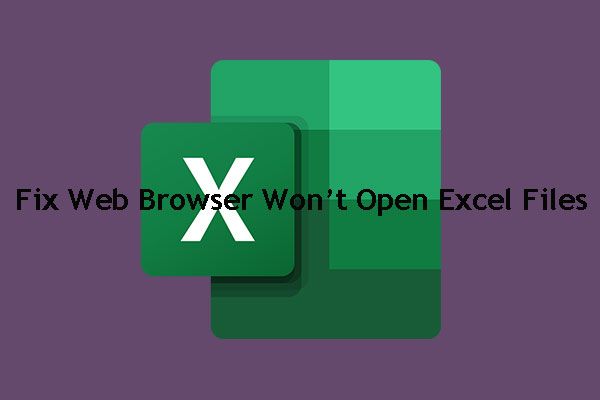 arreglar el navegador web no abre la miniatura del archivo de Excel