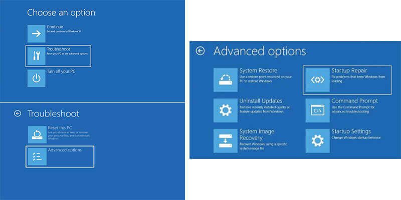 naprawa uruchamiania systemu Windows 10