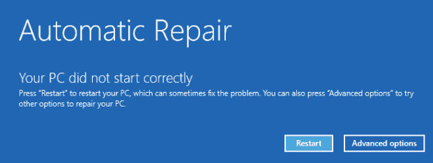 réparation automatique Windows 10