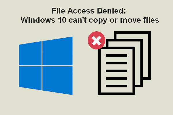 acesso negado copiar ou mover arquivos miniatura