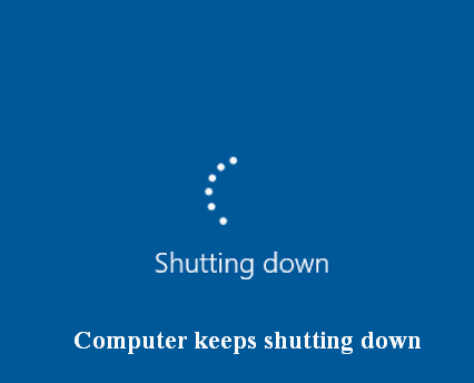 počítač se stále vypíná