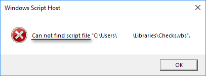 Impossibile trovare il file di script