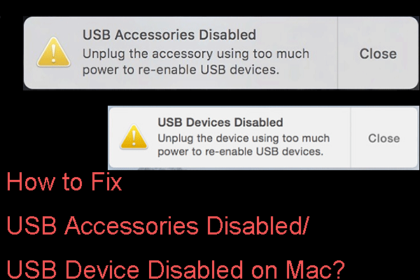 Sådan repareres USB-tilbehør deaktiveret på Mac og gendannelse af data [MiniTool-tip]