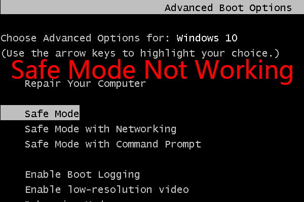 [Решено] Безопасный режим Windows не работает? Как это исправить быстро? [Советы по MiniTool]