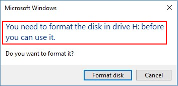 har brug for at formatere disk