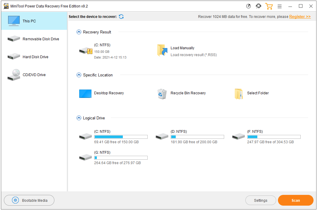 software de recuperação de fotos grátis para Windows 10