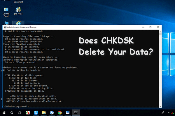 ¿CHKDSK elimina sus datos? Ahora recupérelos de dos formas [MiniTool Tips]
