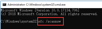 kjør SFC Scannow for å fikse Windows 10-ikoner mangler