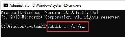 esegui CHKDSK Windows 10