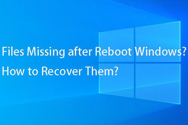 archivos que faltan después de reiniciar Windows miniatura