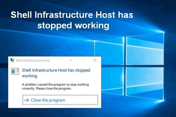 Der Shell Infrastructure Host funktioniert nicht mehr