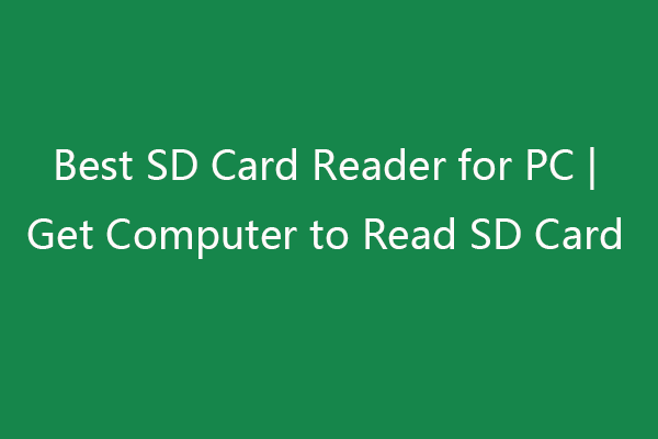 PC 썸네일을 위한 최고의 SD 카드 리더기