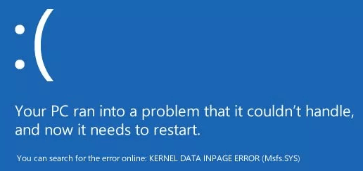 ralat inpage data kernel