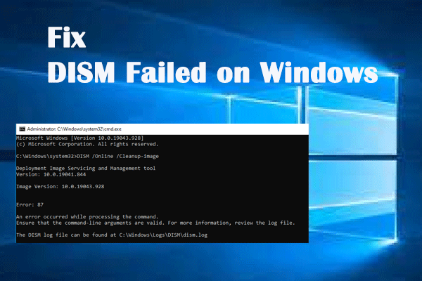 Come risolvere: DISM non riuscito su computer Windows 10/8/7
