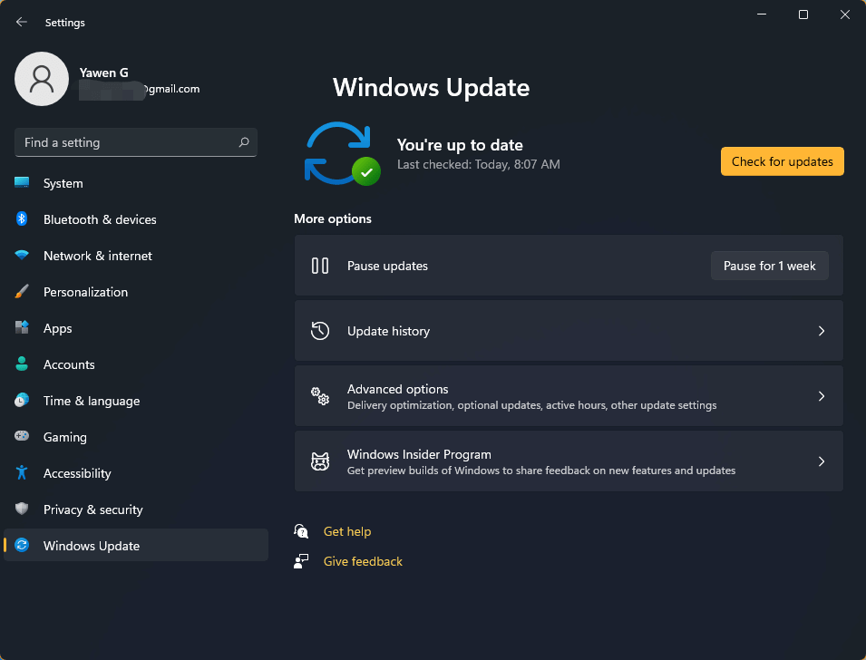 ενημέρωση των Windows 11