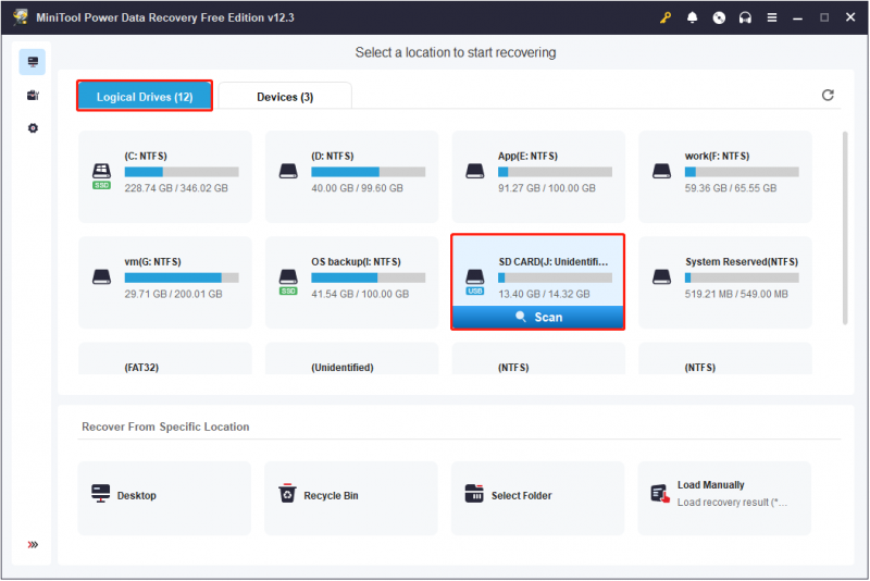   use os recursos Caminho, Tipo, Filtro e Pesquisa do MiniTool Power Data Recovery para encontrar arquivos mais rapidamente