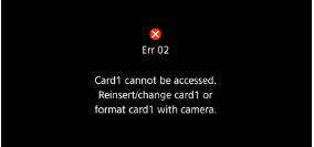 La cámara dice que no se puede acceder a la tarjeta
