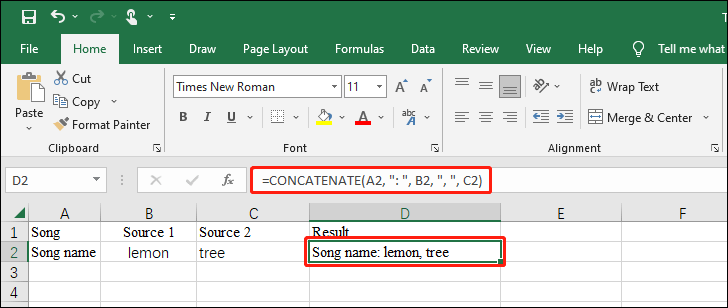   käytä Excel-kaavaa erottelemaan arvot eri erottimilla