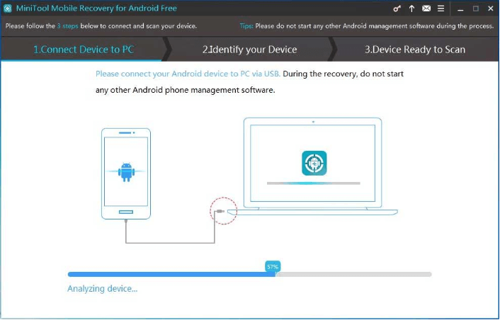   يقوم MiniTool Mobile Recovery لنظام Android بتحليل هاتفك