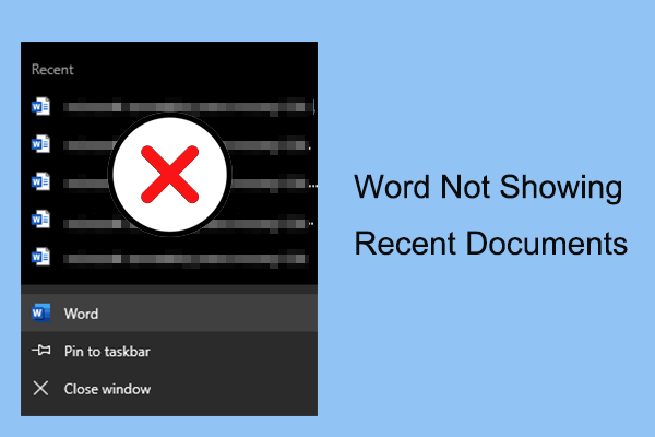 [Gelöst]: Word zeigt aktuelle Dokumente unter Windows 10/11 nicht an