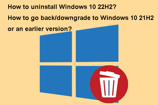 Anleitung zum Deinstallieren/Zurücksetzen/Downgrade von Windows 10 22H2 auf 21H2 oder früher
