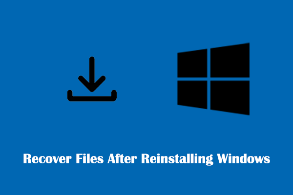 Topp 3 sätt att återställa filer efter ominstallation av Windows