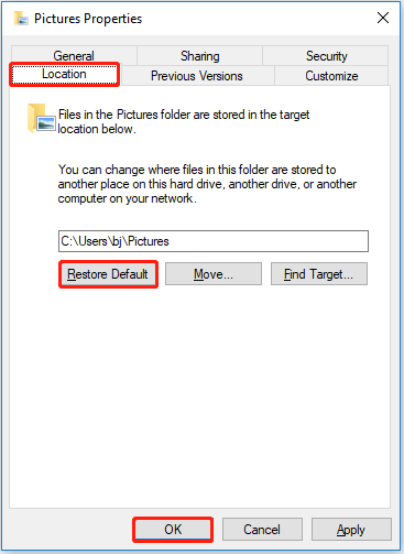 Brakuje folderu Windows Pictures | Jak to przywrócić