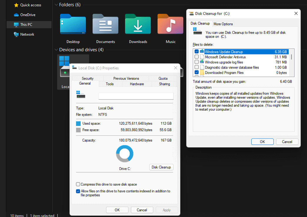 supprimer le nettoyage de Windows Update