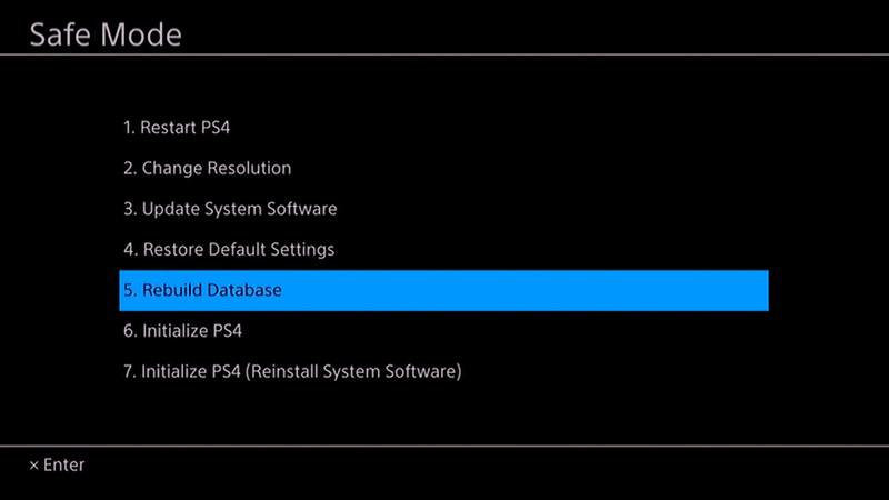 PS4-Datenbank neu erstellen