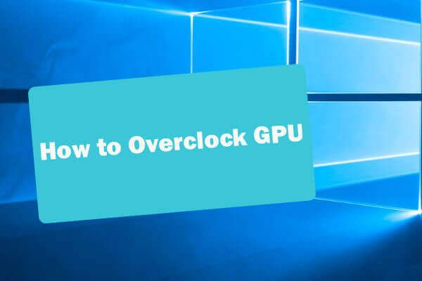 GPU 썸네일 오버클럭 방법