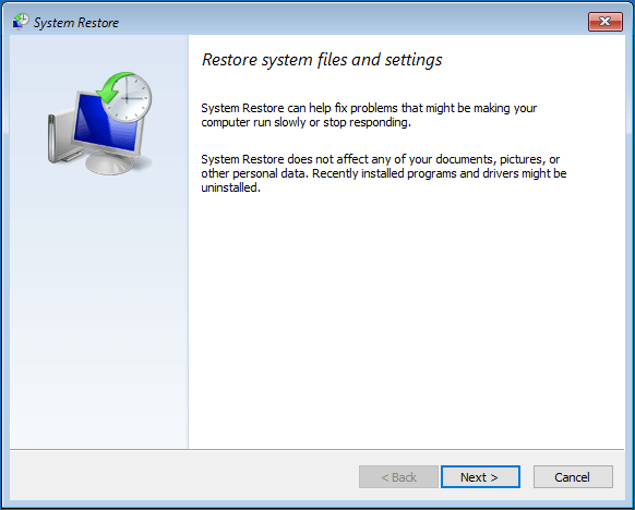 sistēmas atjaunošana Windows 10