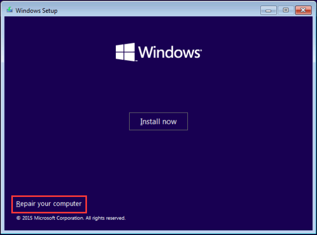 Windows 10 consertar seu computador