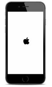 iPhone jumissa Apple-logossa